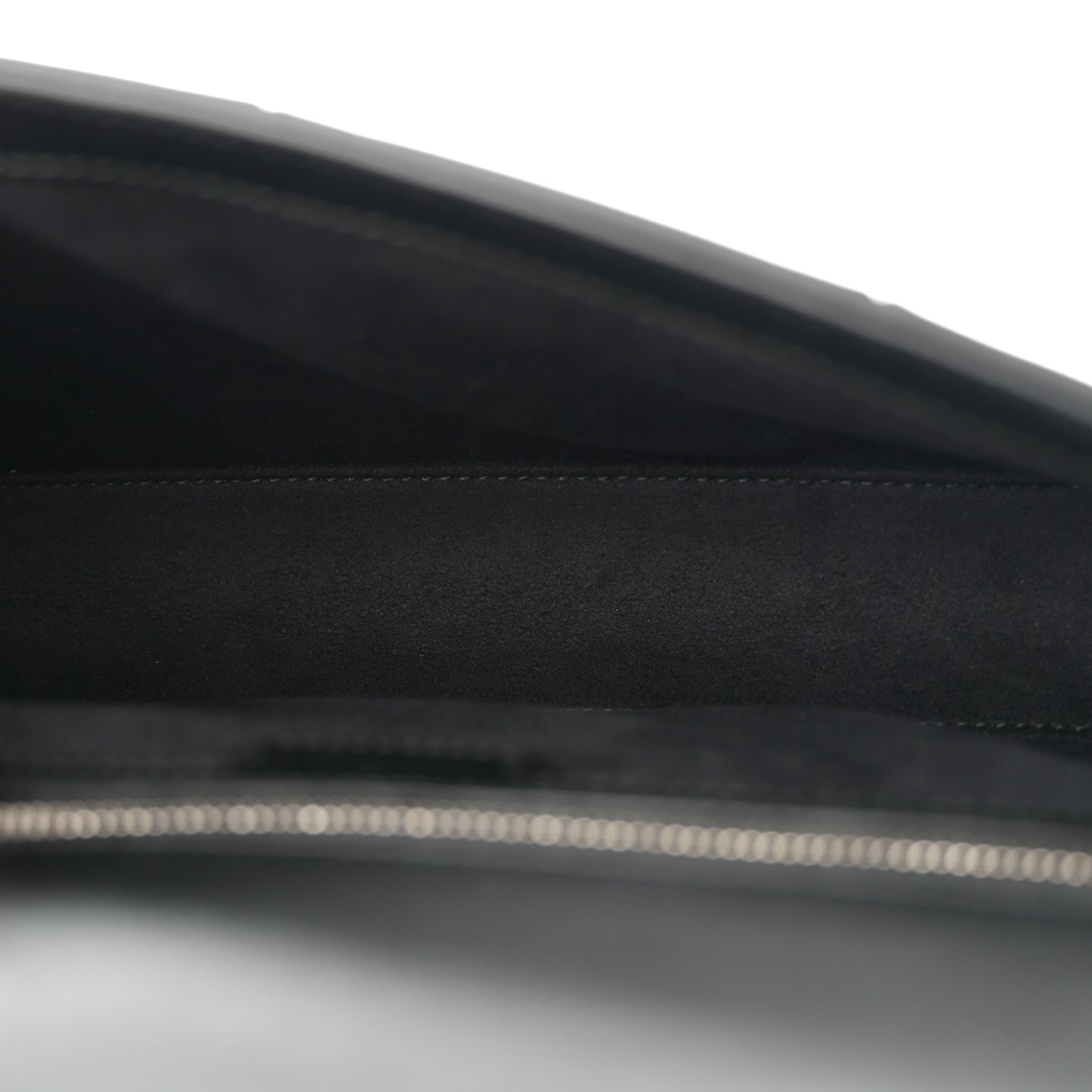 Senna Calfskin Lines Petite GG Top Handle Shoulder Bag Black Mystic White