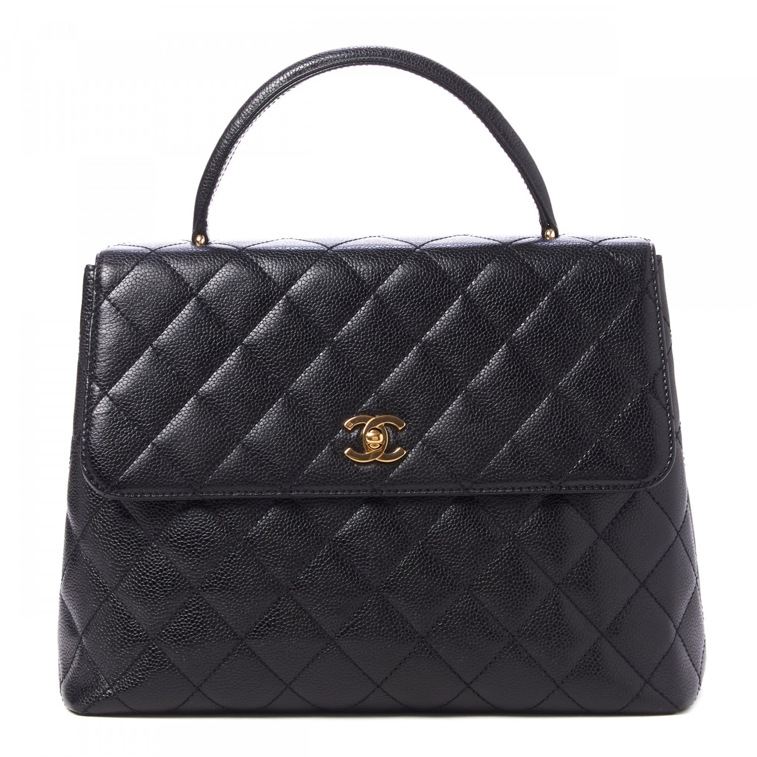 Chanel Caviar Quilted Jumbo Kelly Flap Black 1 of 10