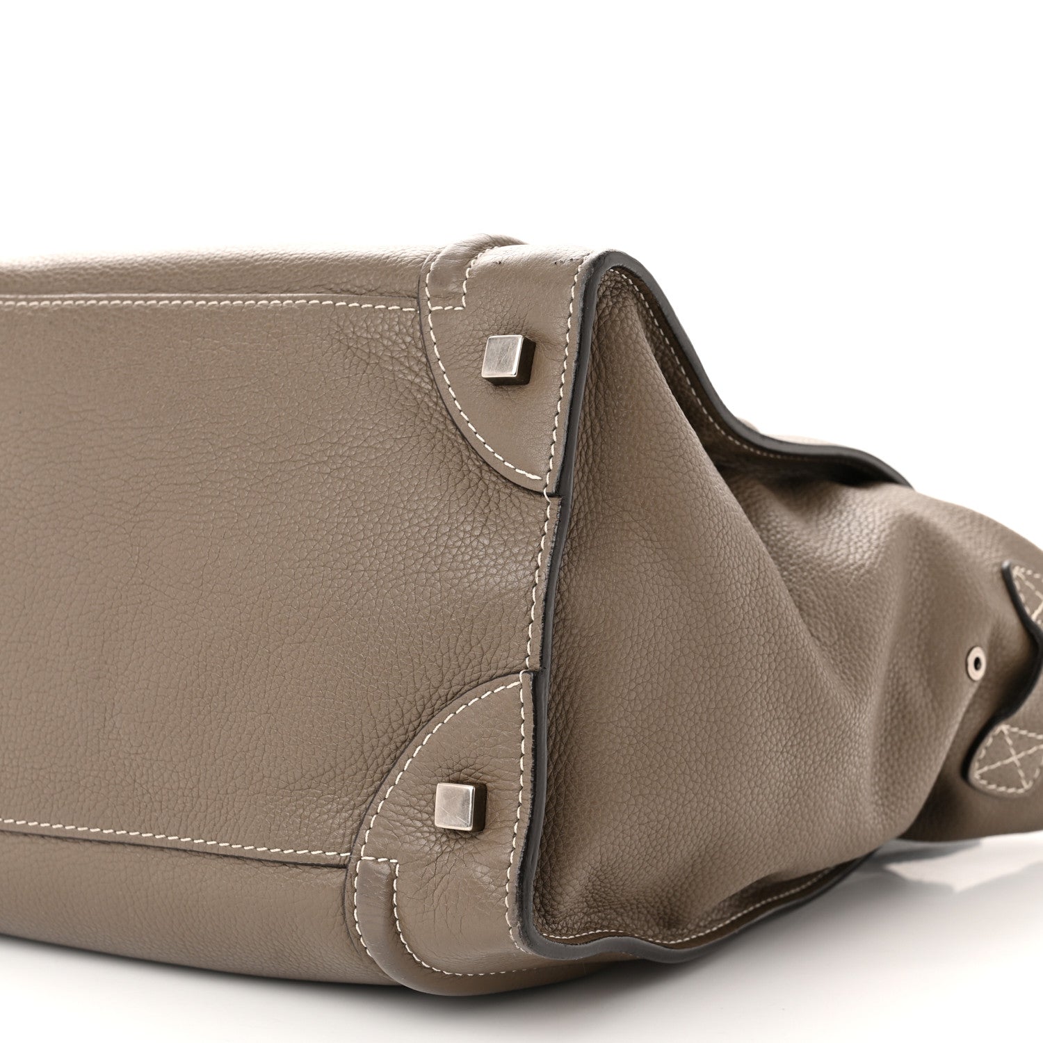 Celine Drummed Calfskin Mini Luggage Souris 10 of 11