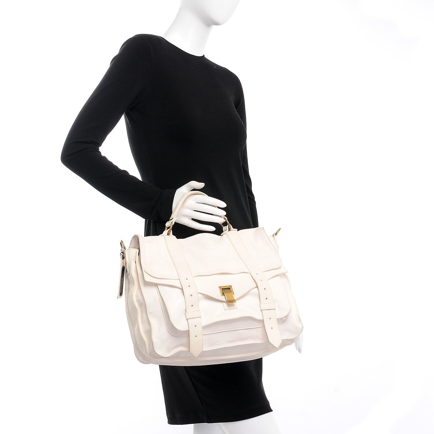 Proenza Schouler Lambskin Large PS1 Satchel Ivory 3 of 22