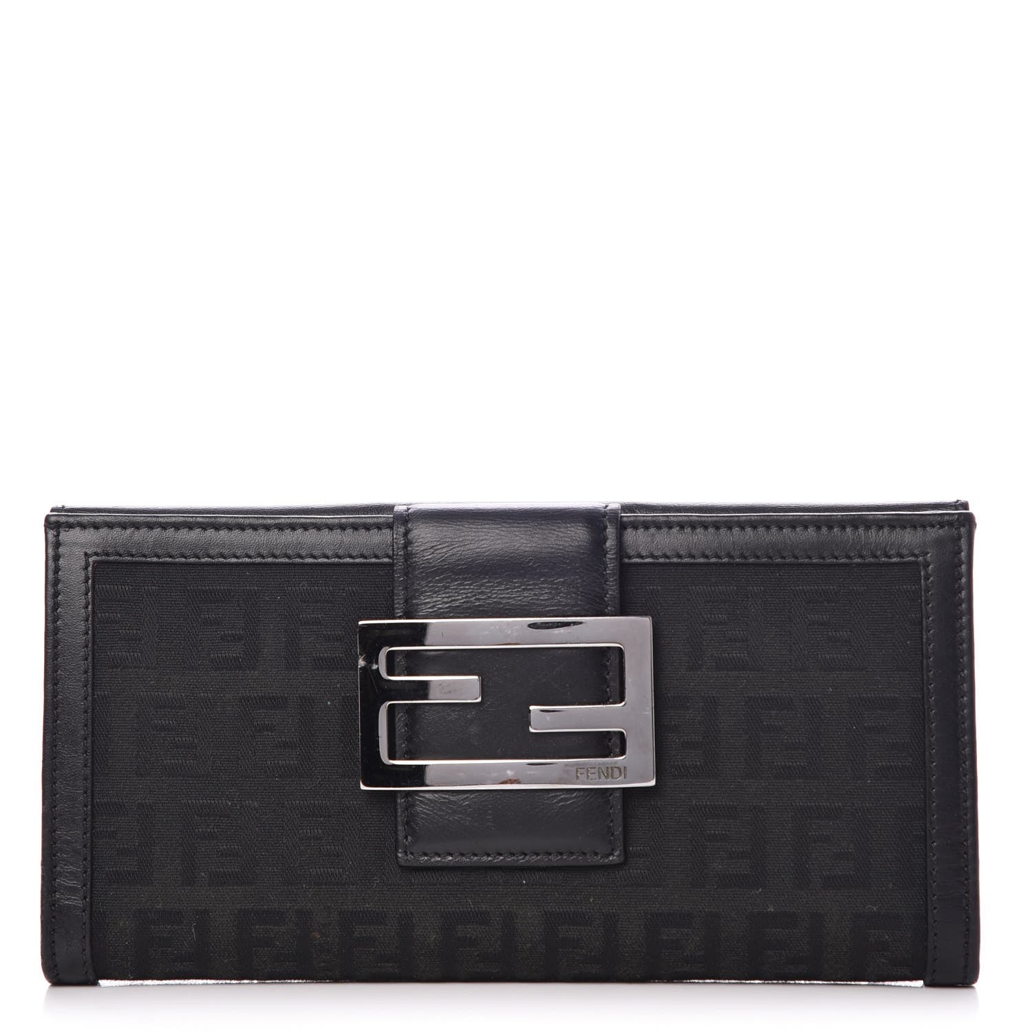 Fendi Zucchino Long Wallet Black 1 of 9