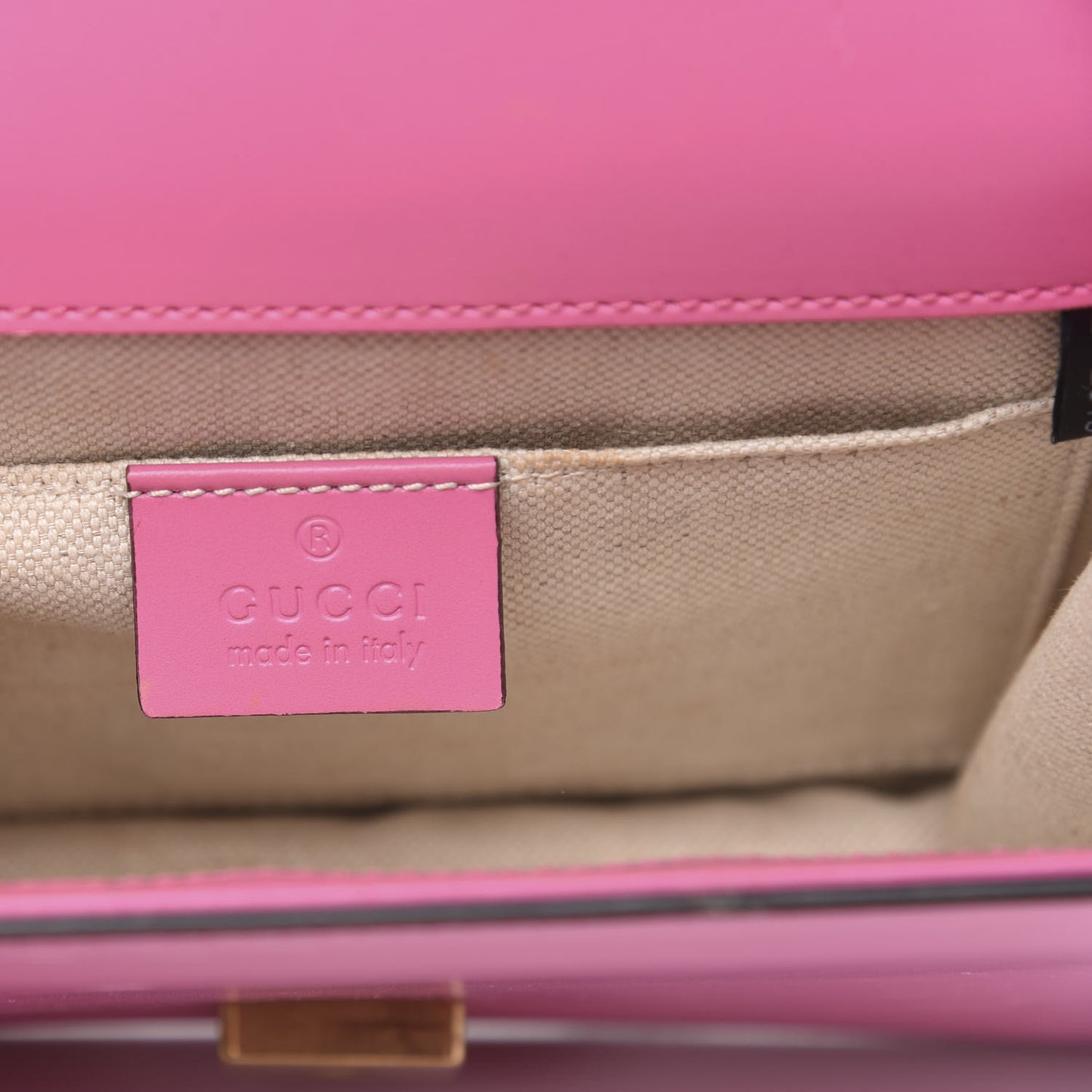 Knight Calfskin Small GG Marmont Chain Handle Bag Pink Tropical Flower