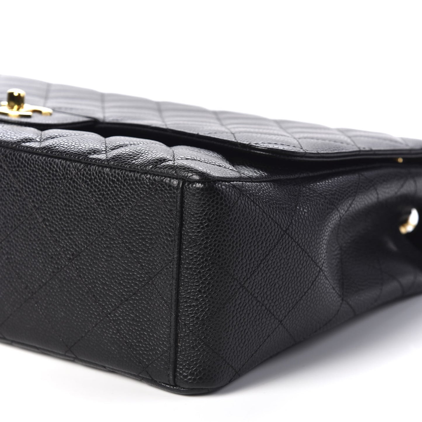 Caviar Quilted Maxi Single Flap Black