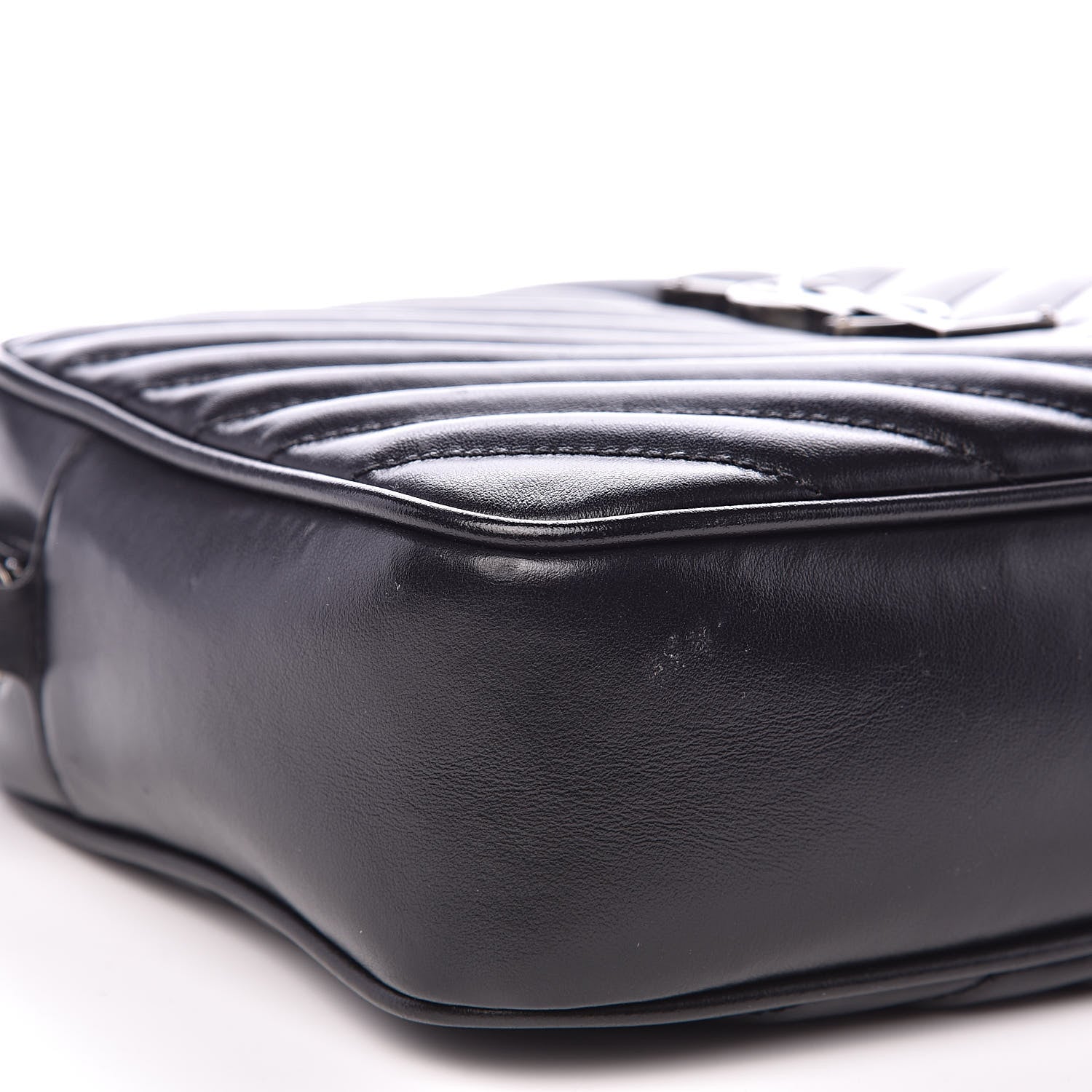 Saint Laurent Calfskin Matelasse Monogram Lou Camera Bag Black 7 of 10