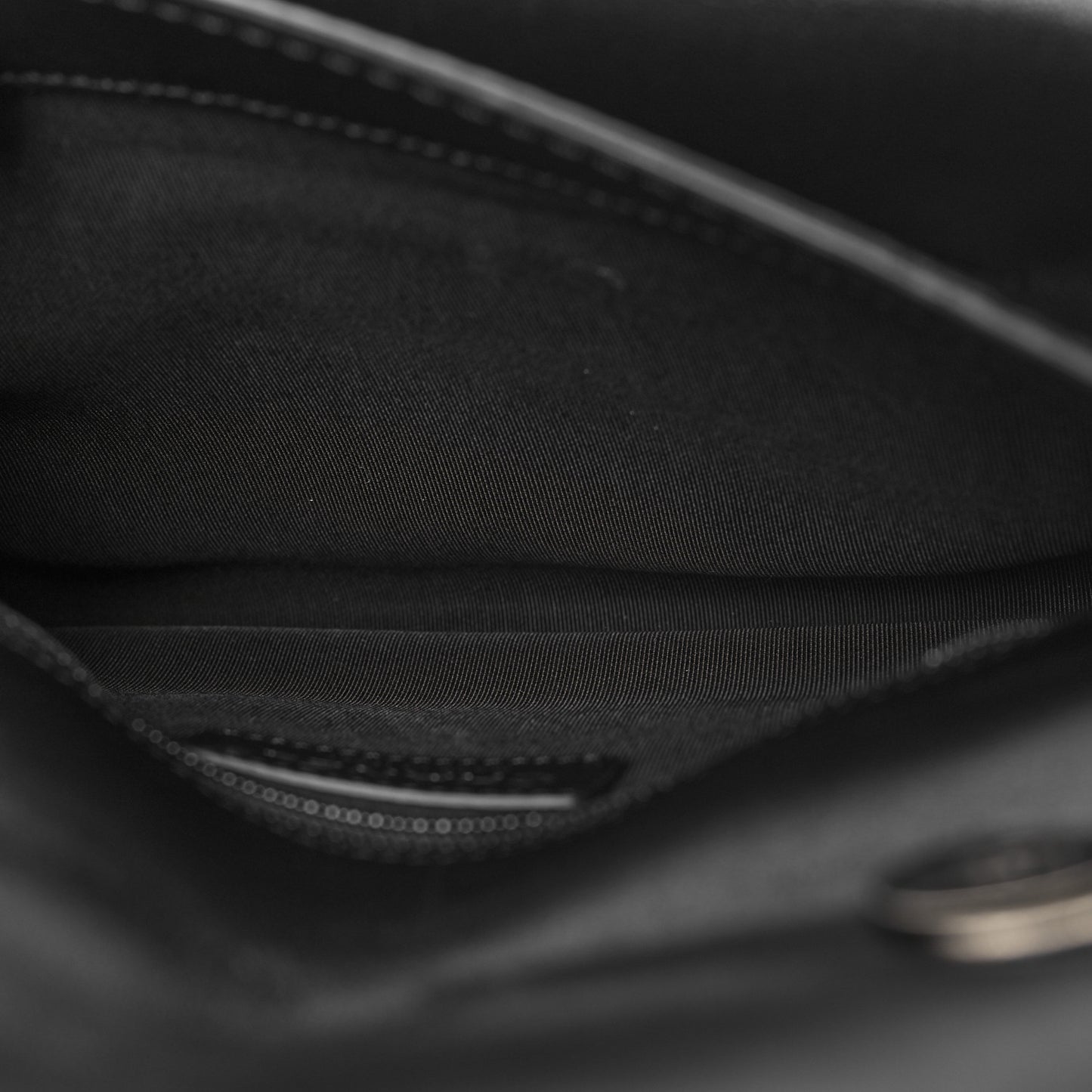 Lambskin Quilted Small Natural CC Flap Black
