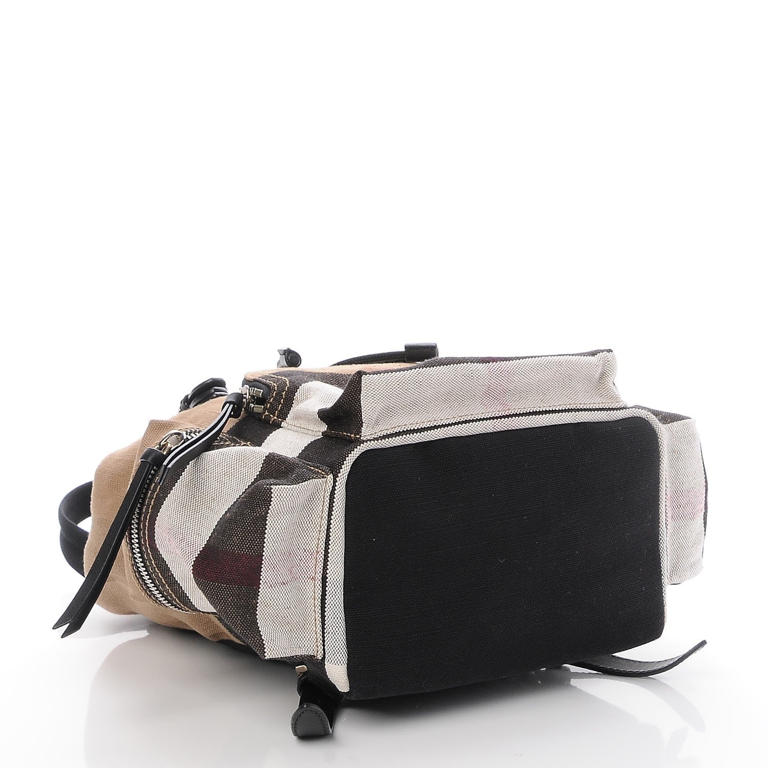 Burberry Canvas Mega Check Medium Rucksack Backpack Black 4 of 8