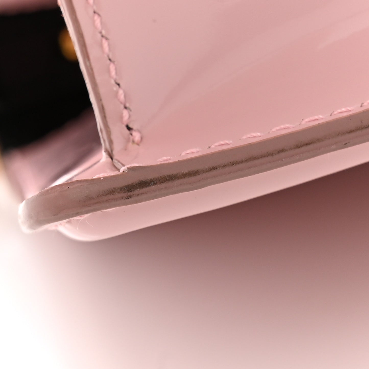 Patent Small Devotion Envelope Top Handle Bag Pink