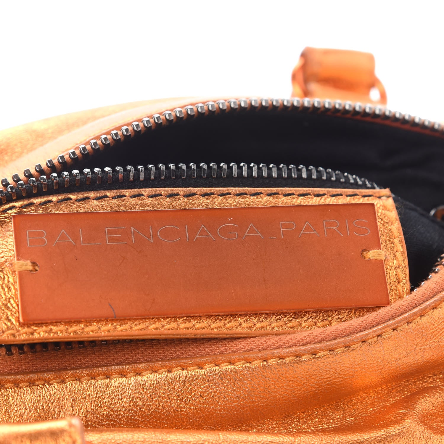 Balenciaga Metallic Agneau Classic Hardware Mini Twiggy Orange 6 of 12