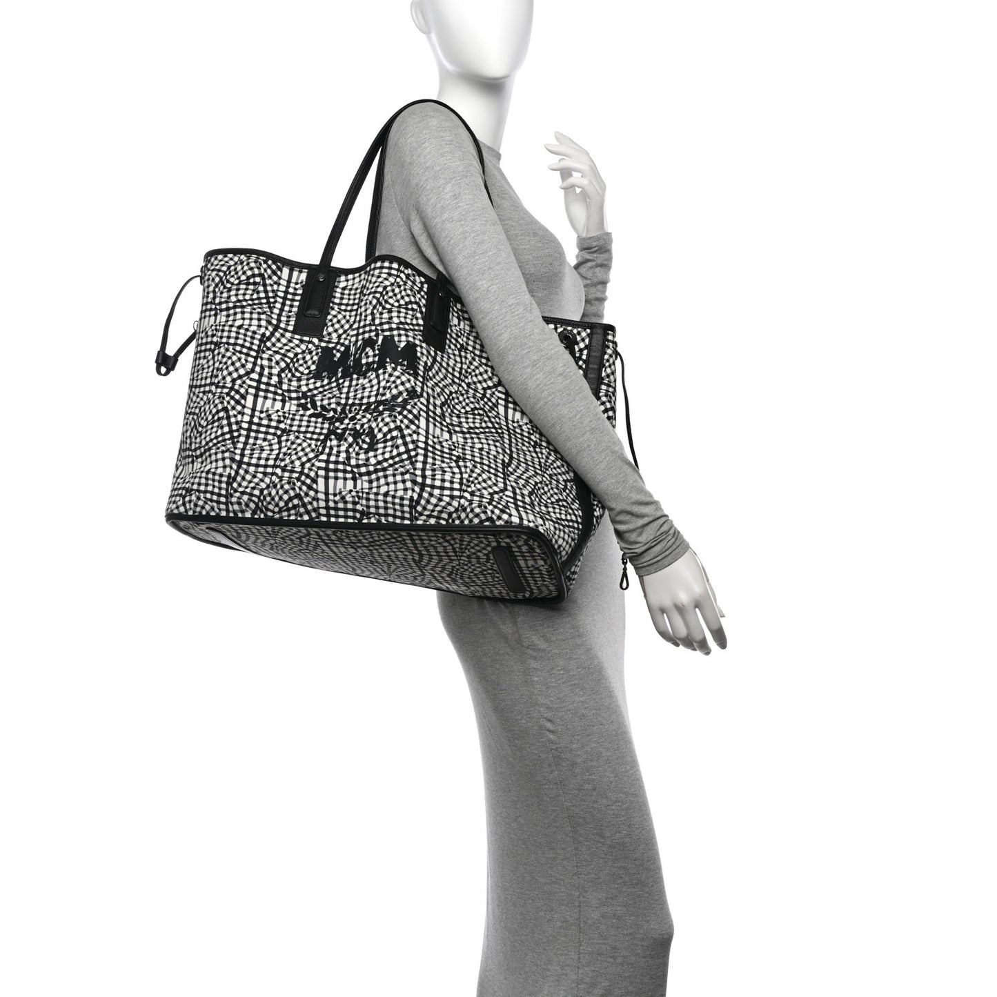 Visetos Large Liz Reversible Shopper Tote Black