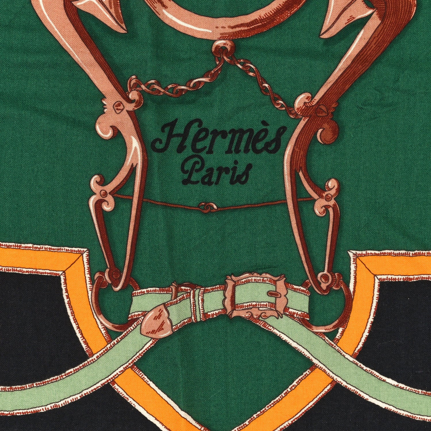 Hermes Cashmere Silk L Instruction Du Roy Shawl 140 2 of 3