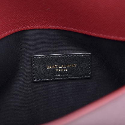 Saint Laurent Grain De Poudre Uptown Pouch Burgundy 6 of 10
