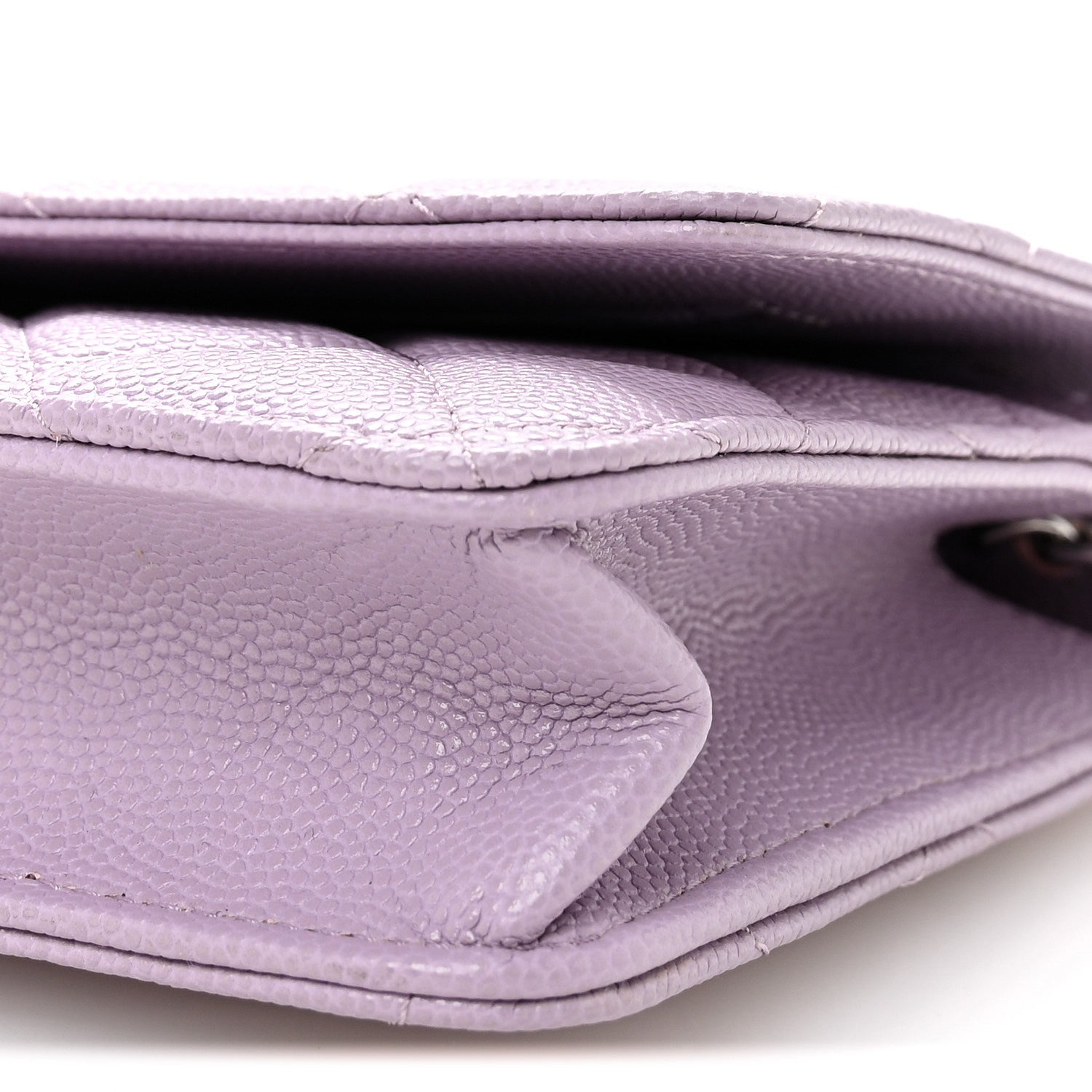 Chanel Caviar Quilted CC Logo Wallet on Chain WOC Purple 11 of 12