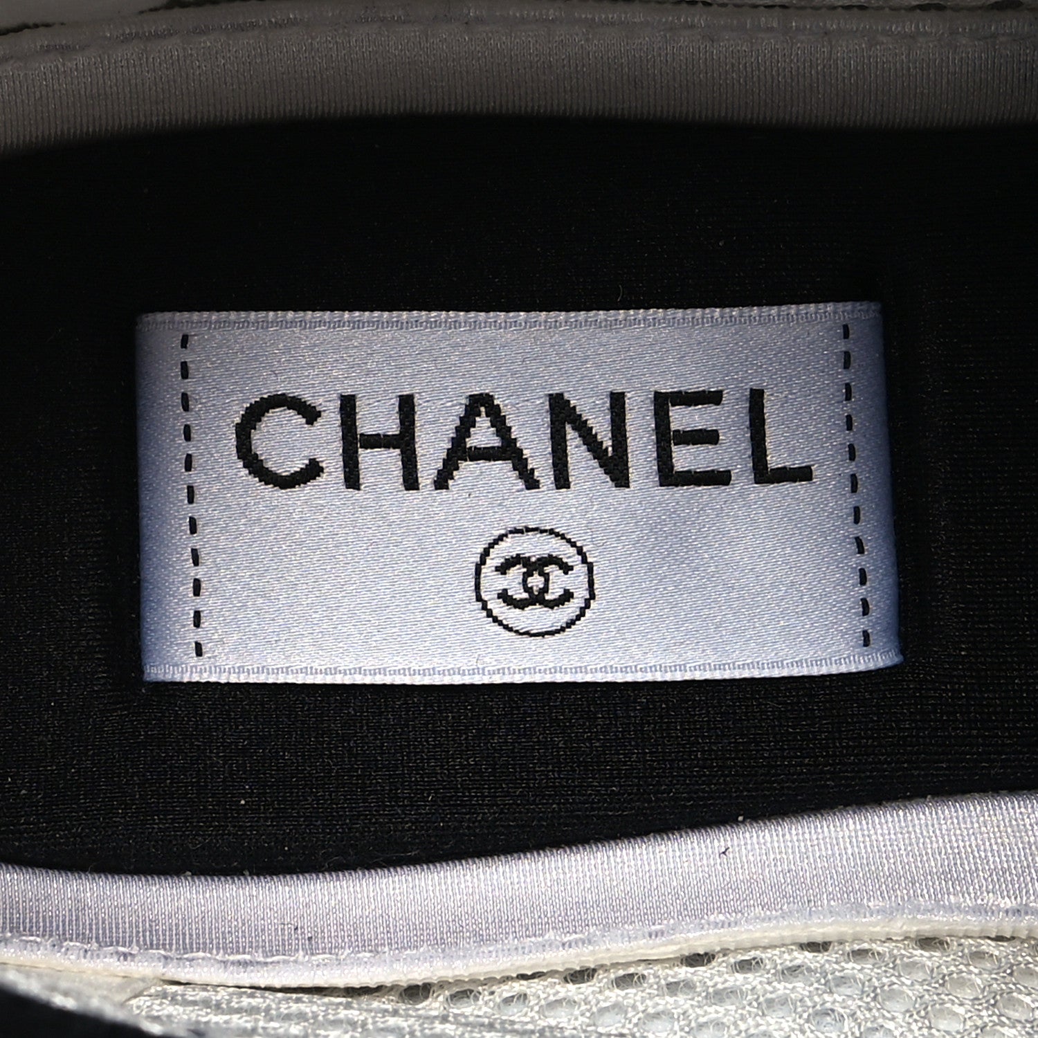 Chanel Velvet Calfskin Mixed Fibers CC Sneakers 40 Black 8 of 8