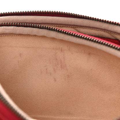 Gucci Calfskin Matelasse Mini GG Marmont Chain Crossbody Bag Hibiscus Red 13 of 16