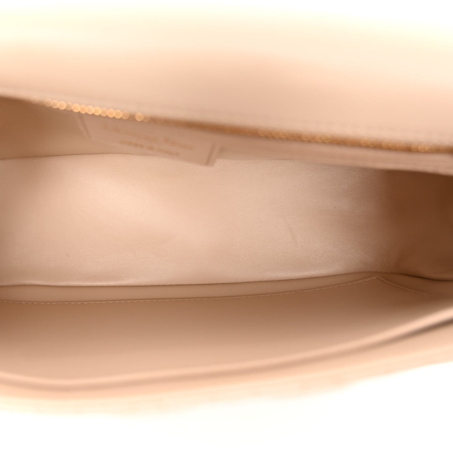 Supple Calfskin Cannage Medium Caro Bag Beige
