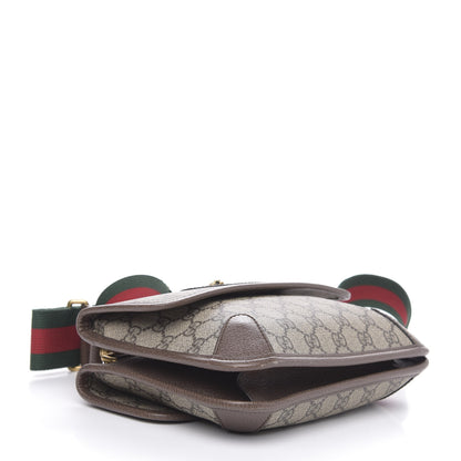 Gucci GG Supreme Monogram Web Small Neo Vintage Double Flap Messenger Bag Beige New Acero 4 of 13