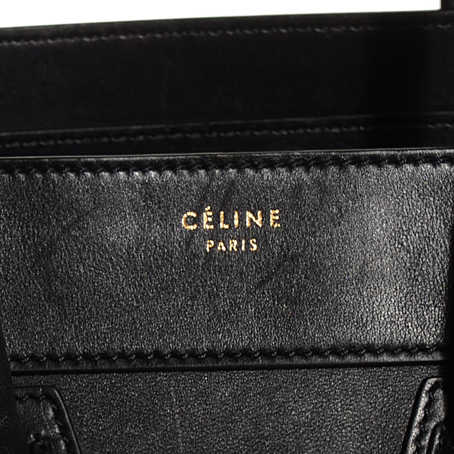 Celine Smooth Calfskin Mini Luggage Black 9 of 9