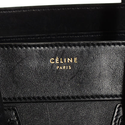 Celine Smooth Calfskin Mini Luggage Black 9 of 9
