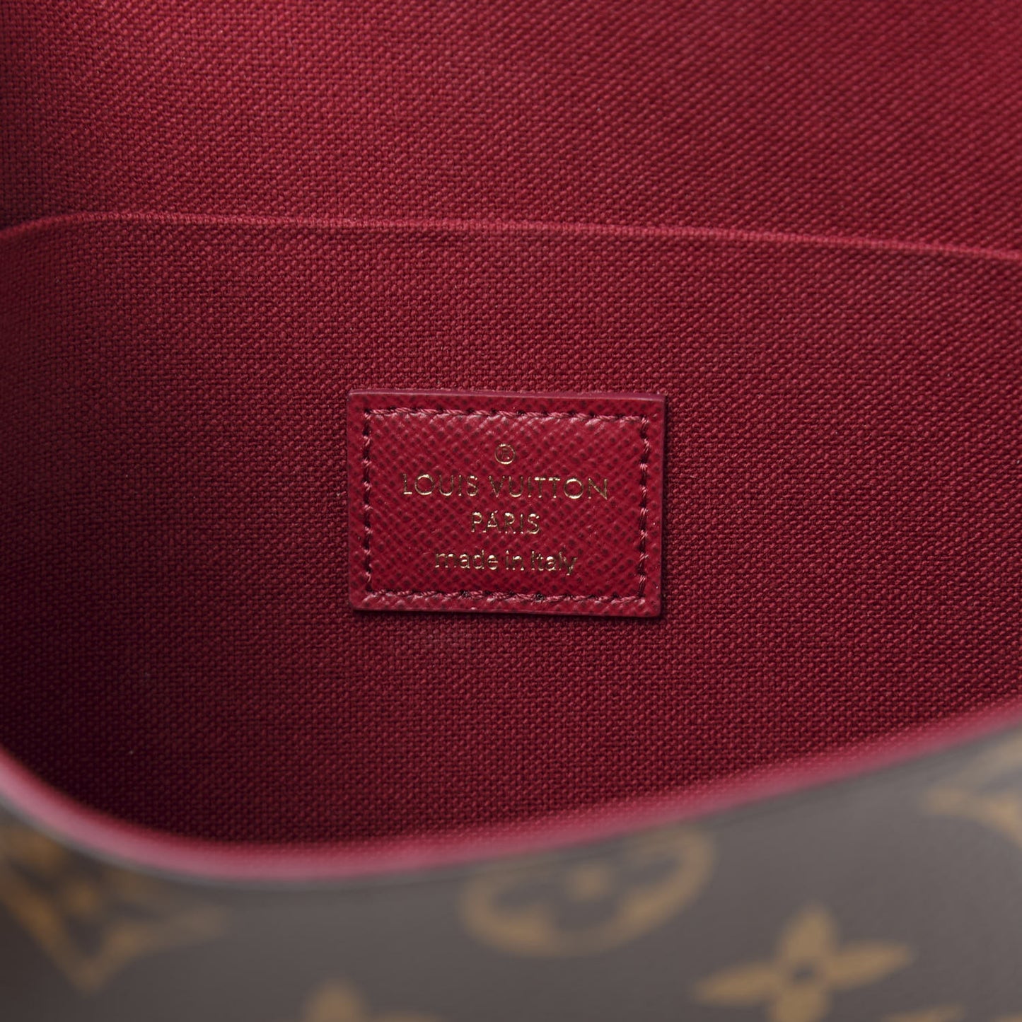 Monogram Pochette Felicie Chain Wallet Fuchsia