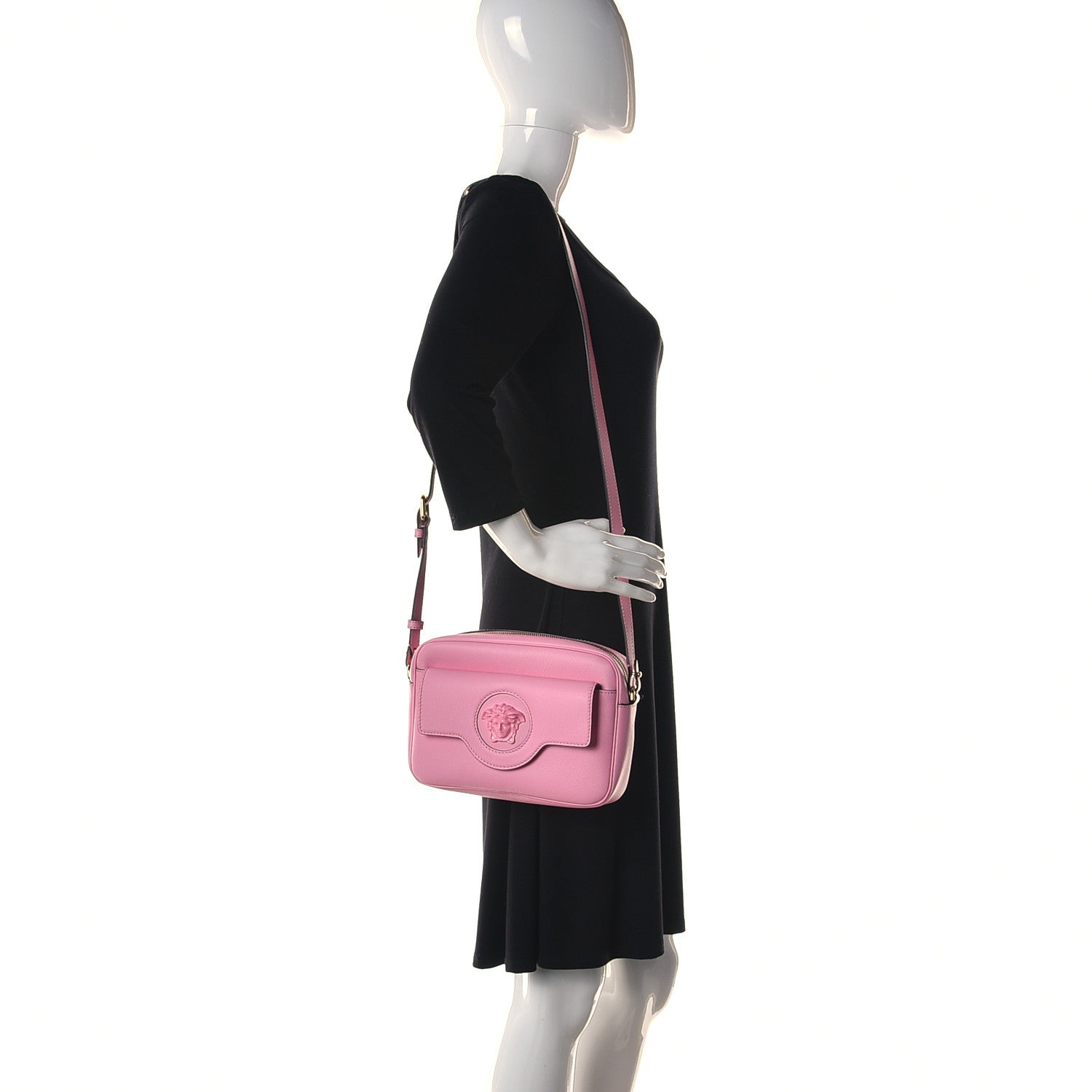 Versace Grained Calfskin Medusa Camera Bag Pink 2 of 9