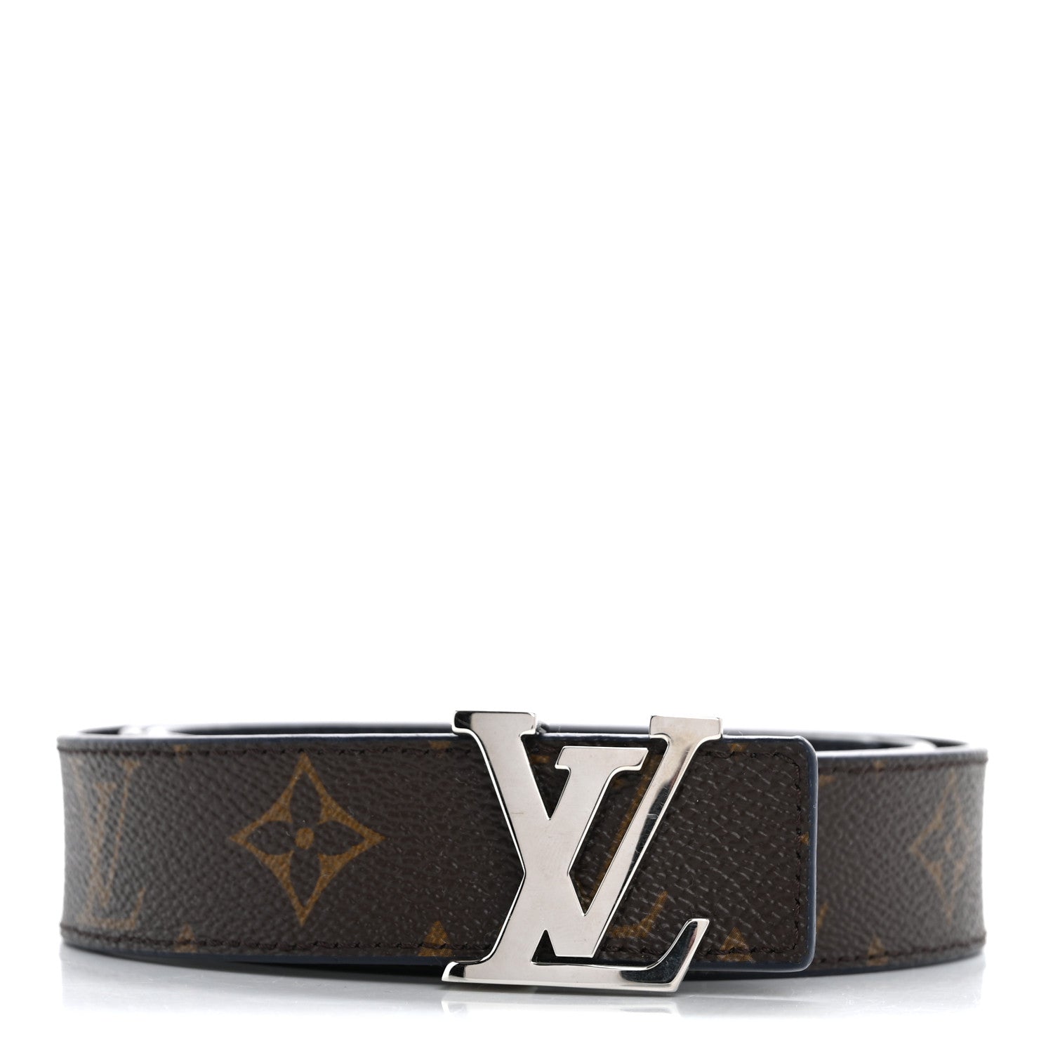 Louis Vuitton Calfskin Monogram 30mm LV Initiales Reversible Belt 90 36 Blue 1 of 7