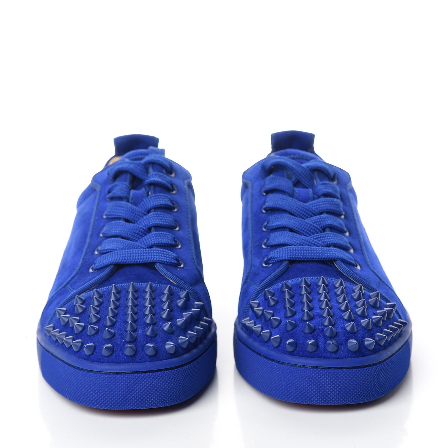 Veau Velours Mens Louis Junior Spikes Flat Sneakers 41 Electric
