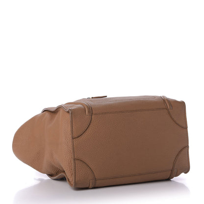 Celine Drummed Calfskin Mini Luggage Camel 4 of 9