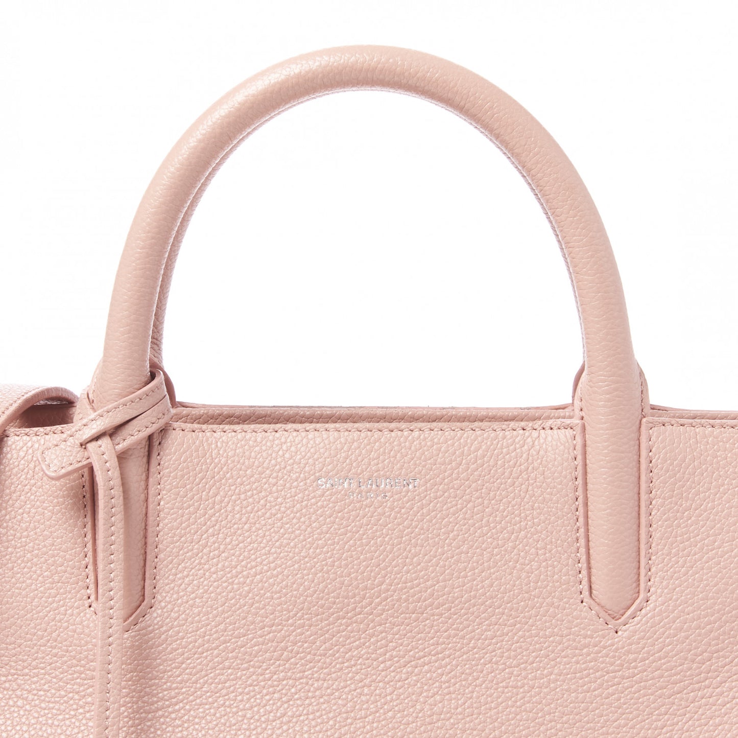 Grained Calfskin Small Cabas Rive Gauche Rose