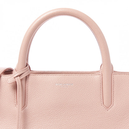 Saint Laurent Grained Calfskin Small Cabas Rive Gauche Rose 6 of 9