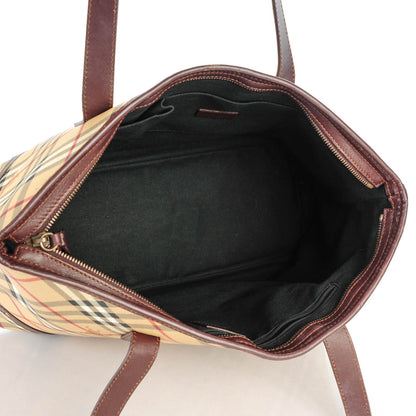 Burberry Haymarket Check Large Tote Chocolate 16 of 18