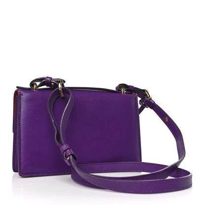 Salvatore Ferragamo Smooth Calfskin Aileen Gancio Lock Shoulder Bag Purple 3 of 12