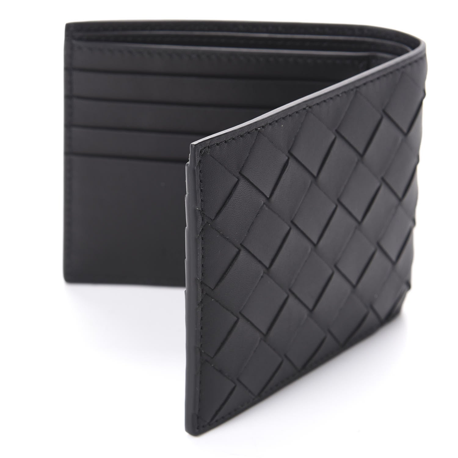 Bottega Veneta Nappa Maxi Intrecciato Bi-Fold Wallet Black 11 of 11
