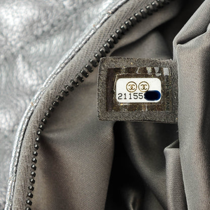 Chanel Metallic Goatskin Quilted Banane Waist Bag Fanny Pack Silver 7 of 7