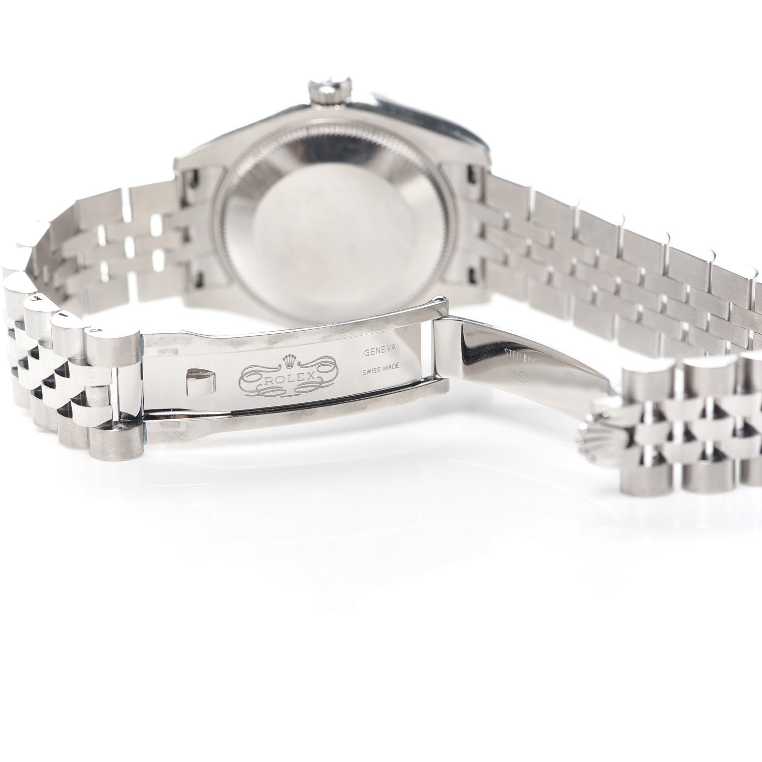 Rolex Stainless Steel 18K White Gold Diamond Black Mother of Pearl 31mm Oyster Perpetual Datejust Watch 178274 5 of 8