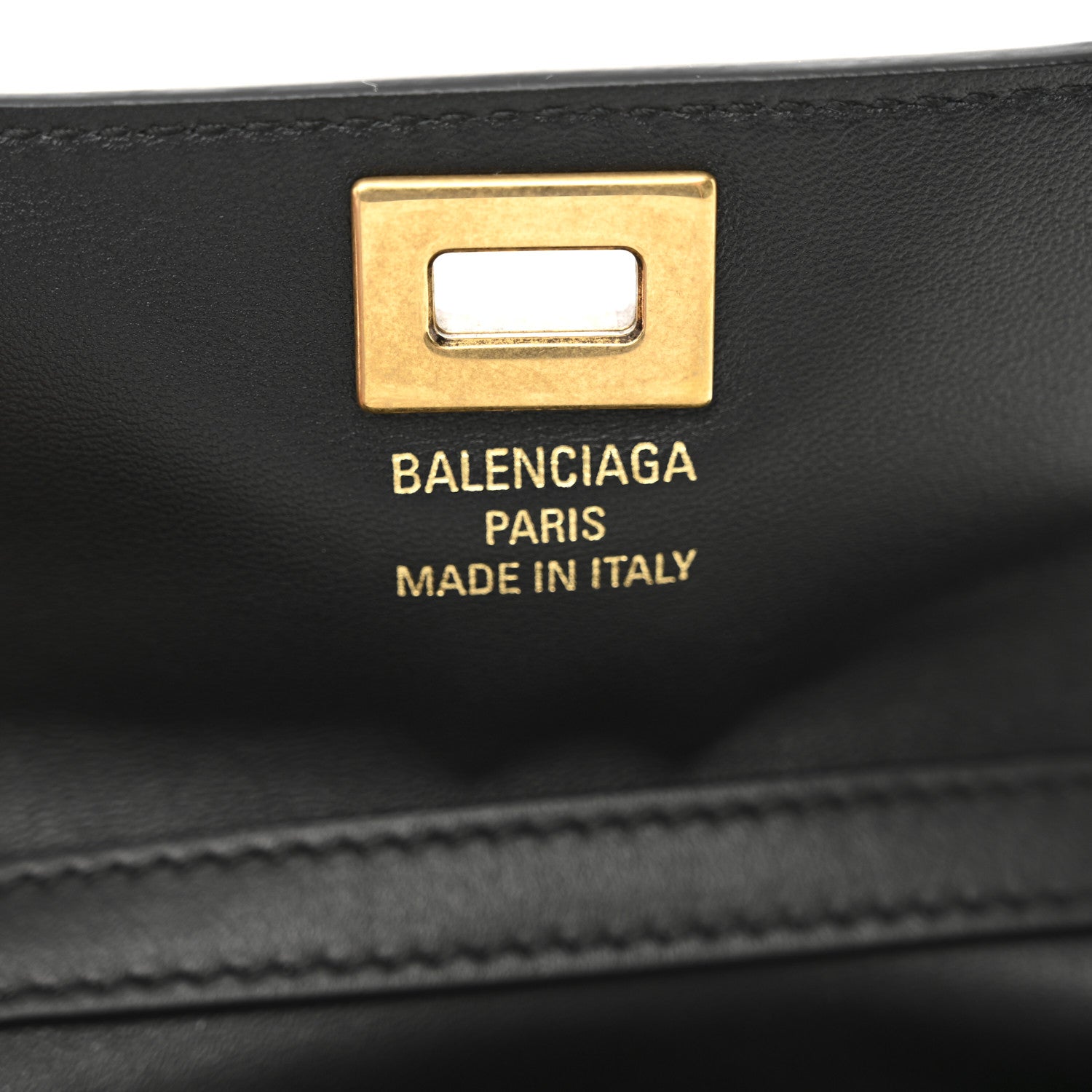 Balenciaga Natural Smooth Calfskin Nano Rodeo Top Handle Handbag Black 6 of 11