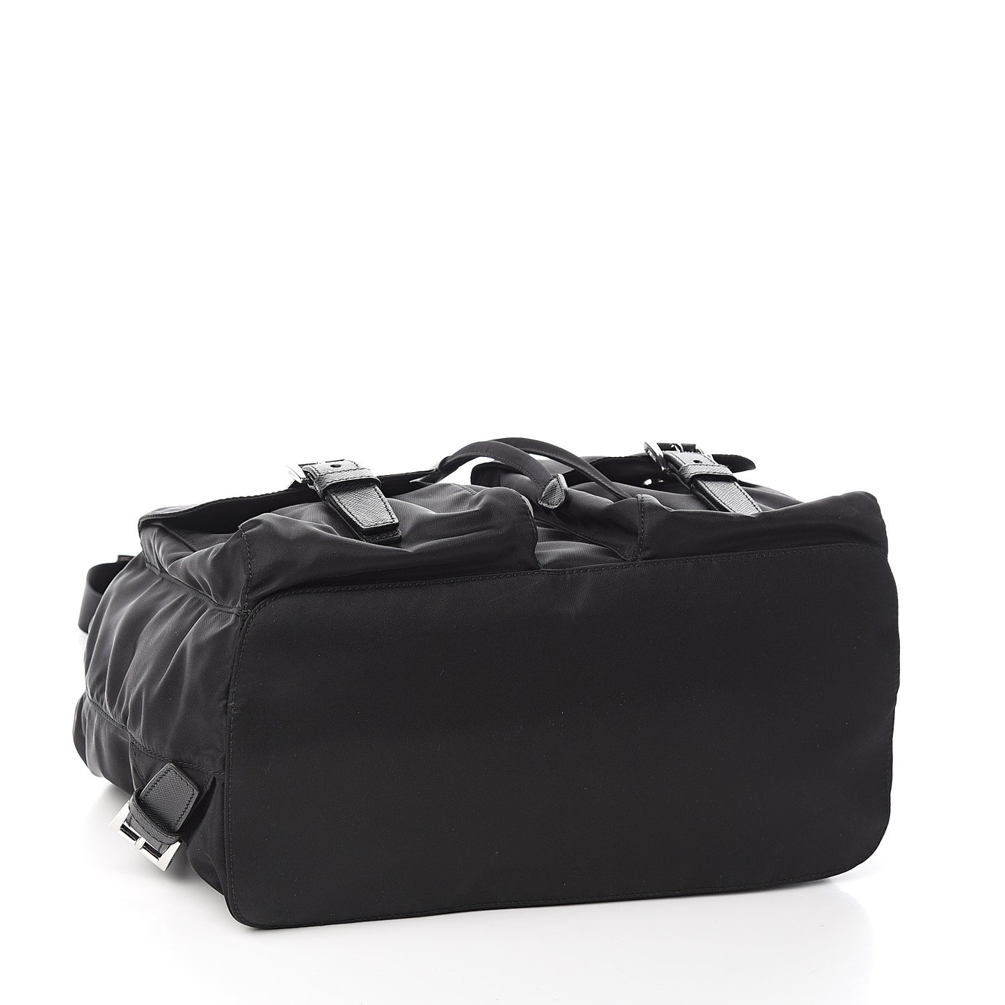 Tessuto Nylon Saffiano Medium Backpack Black