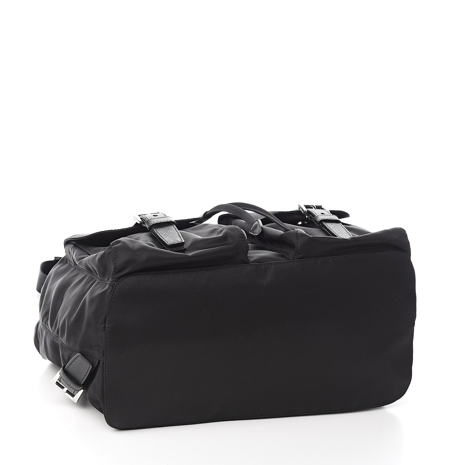 Prada Tessuto Nylon Saffiano Medium Backpack Black 3 of 9