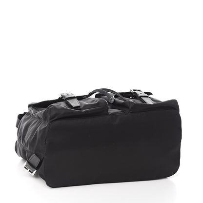 Prada Tessuto Nylon Saffiano Medium Backpack Black 3 of 9