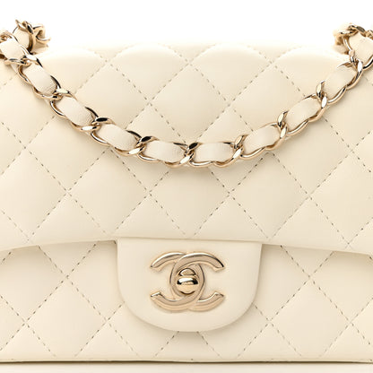 Chanel Lambskin Quilted Mini Rectangular Flap White 8 of 14