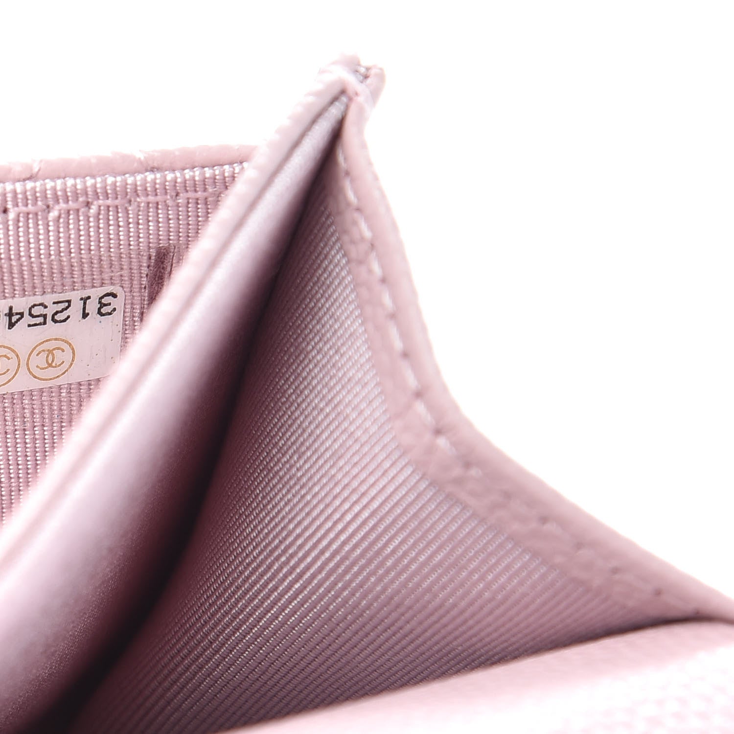 Chanel Caviar Quilted Flap Card Holder Wallet Light Pink 8 of 8