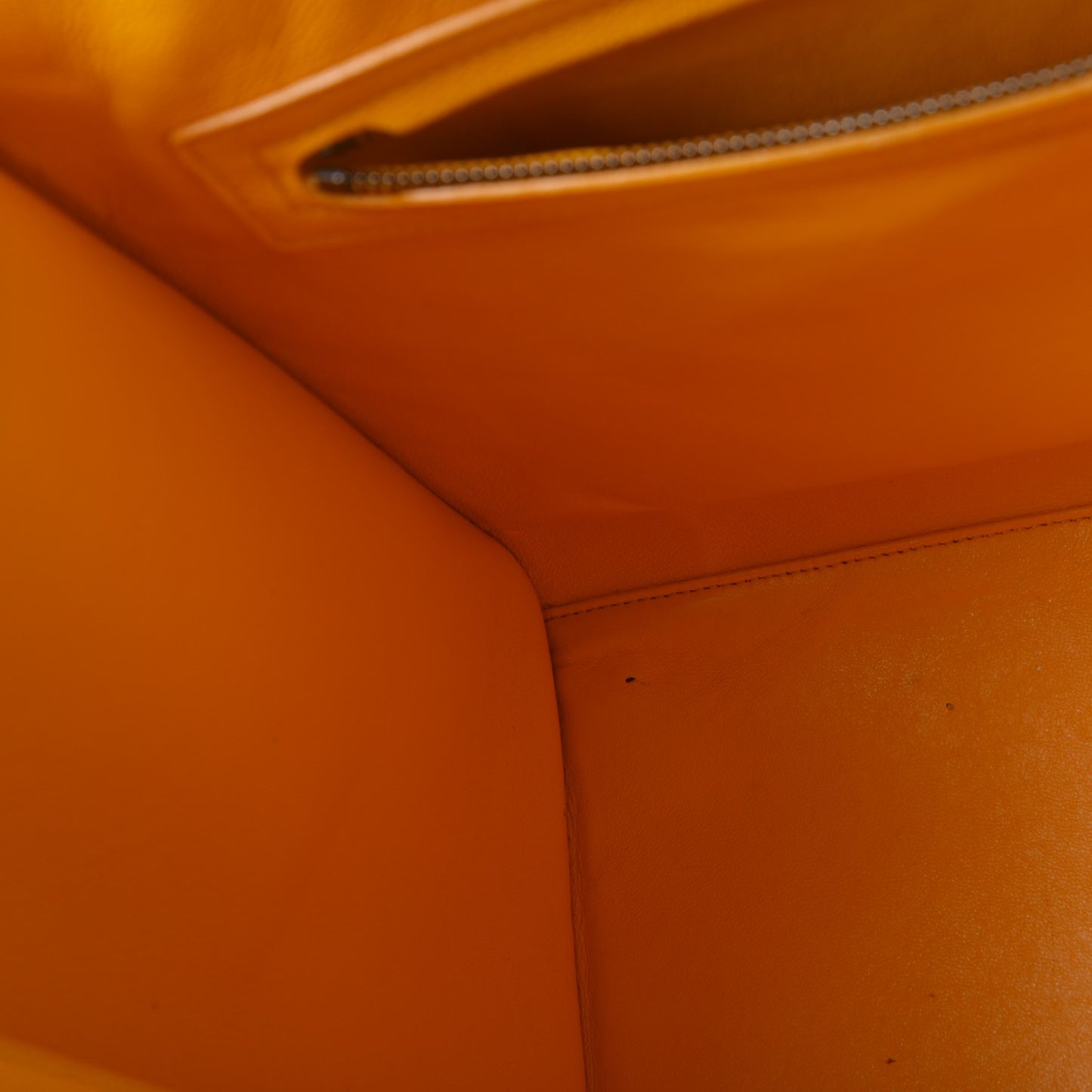Grained Calfskin Medium Phantom Luggage Saffron