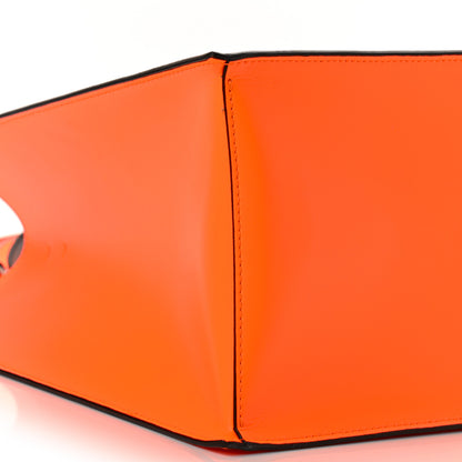 Valentino Garavani Calfskin Small Vlogo Tote Neon Orange 7 of 9