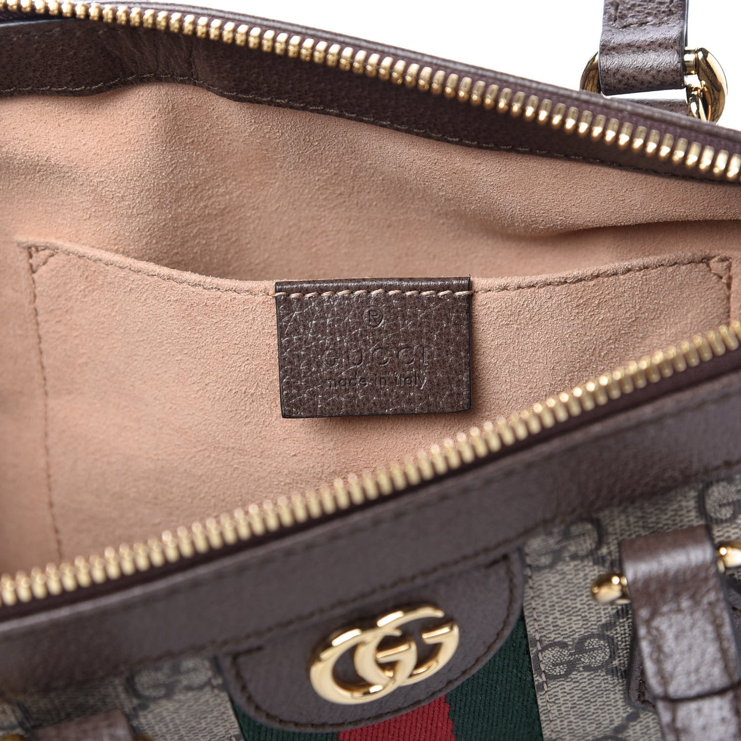 GG Supreme Monogram Small Ophidia Tote Bag Brown