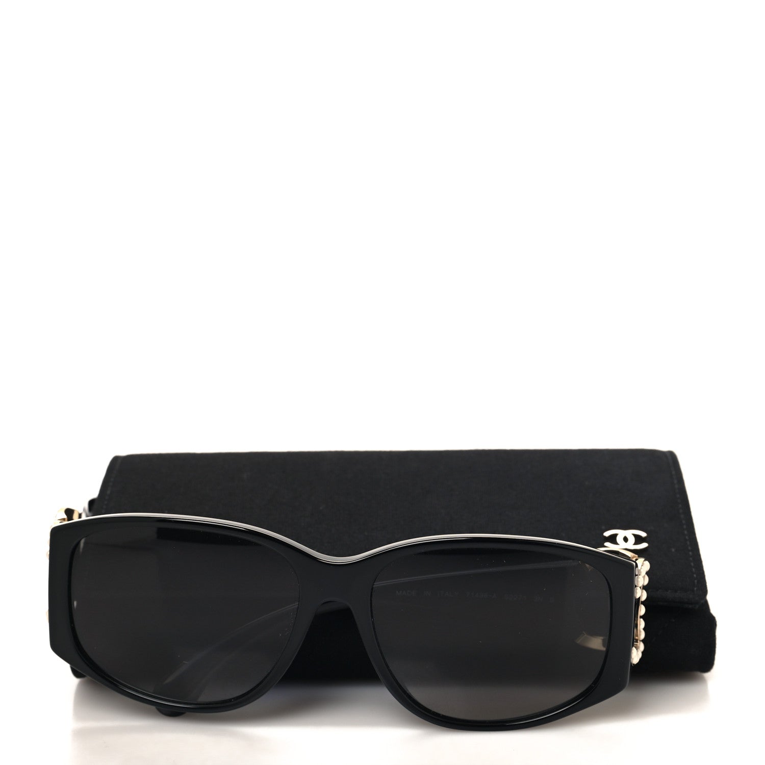 Chanel Pearl CC Sunglasses 71498-A Black 1500885 – FASHIONPHILE