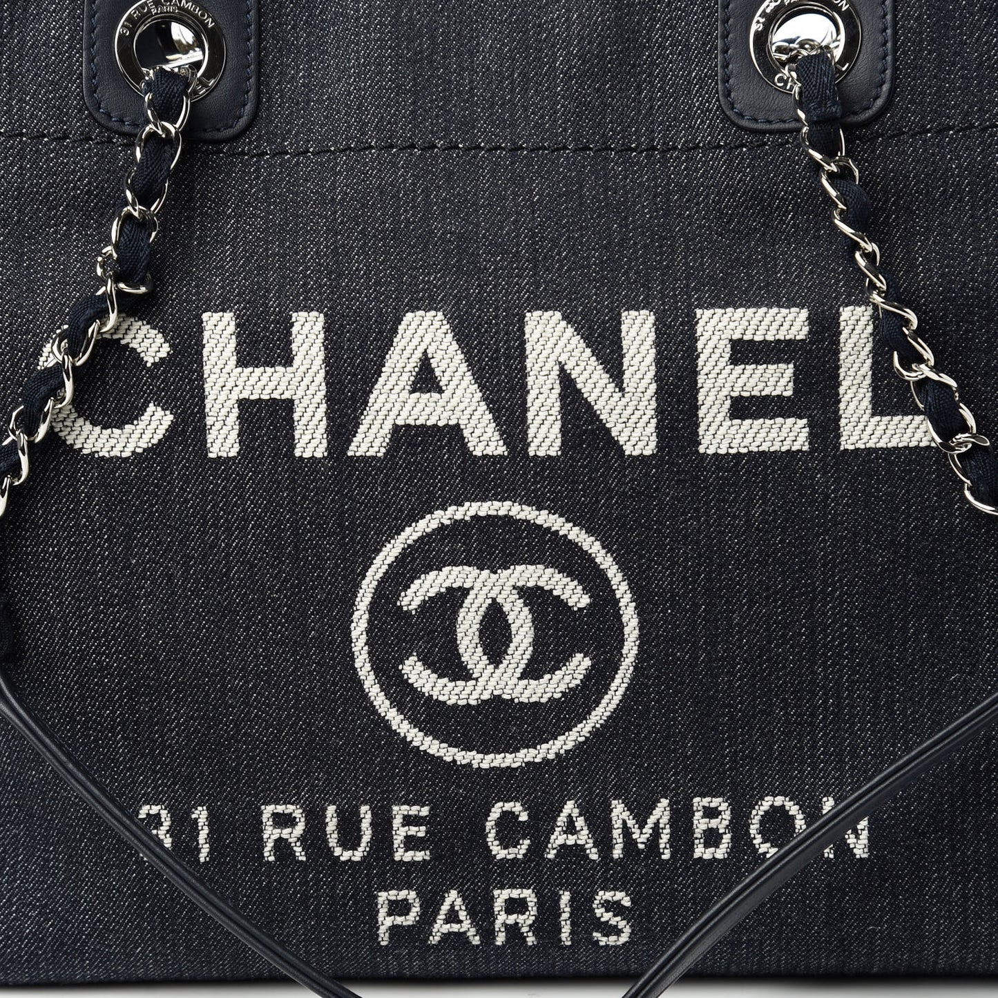 Denim Small Deauville Tote Dark Blue