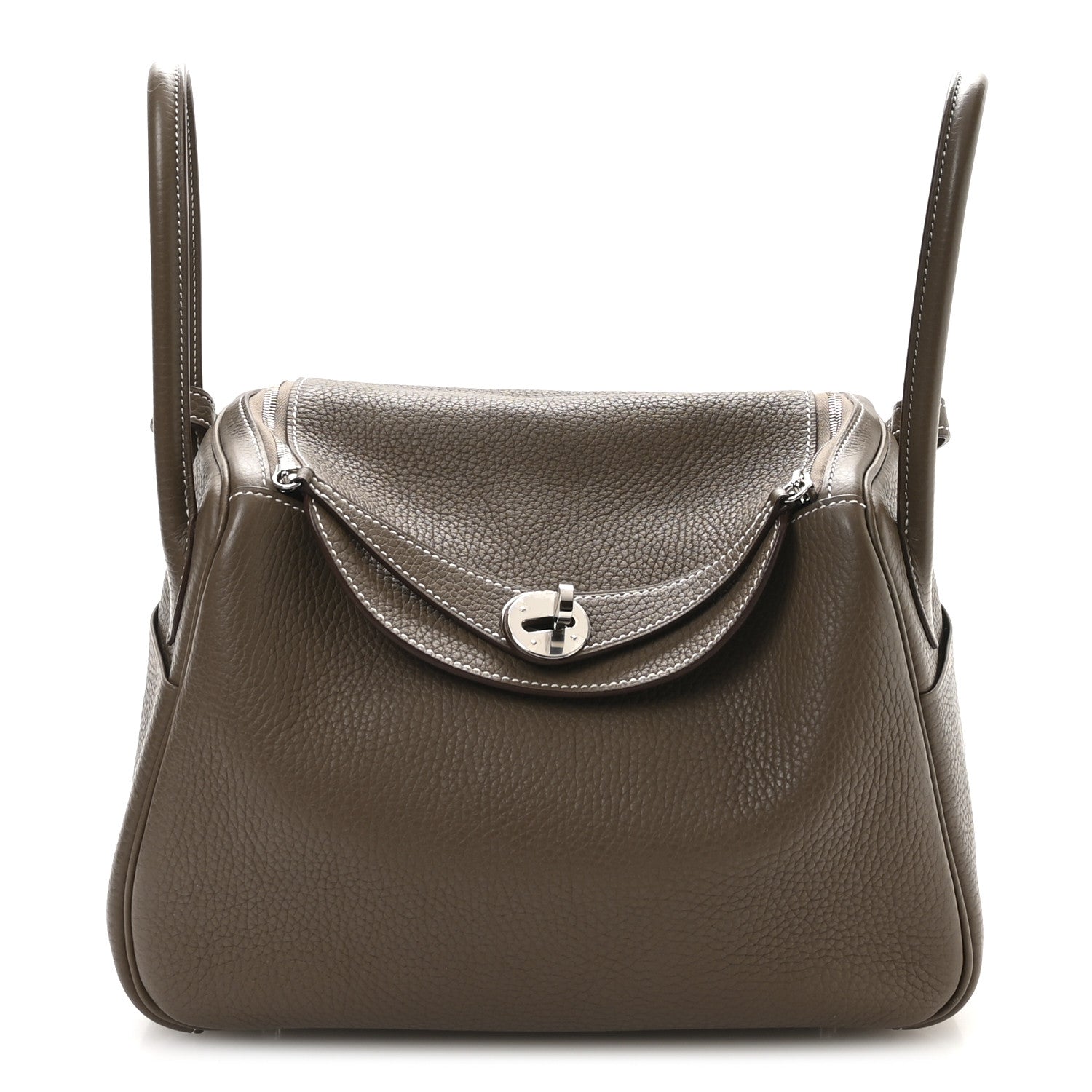 Hermes Taurillon Clemence Lindy 26 Etoupe 1 of 11