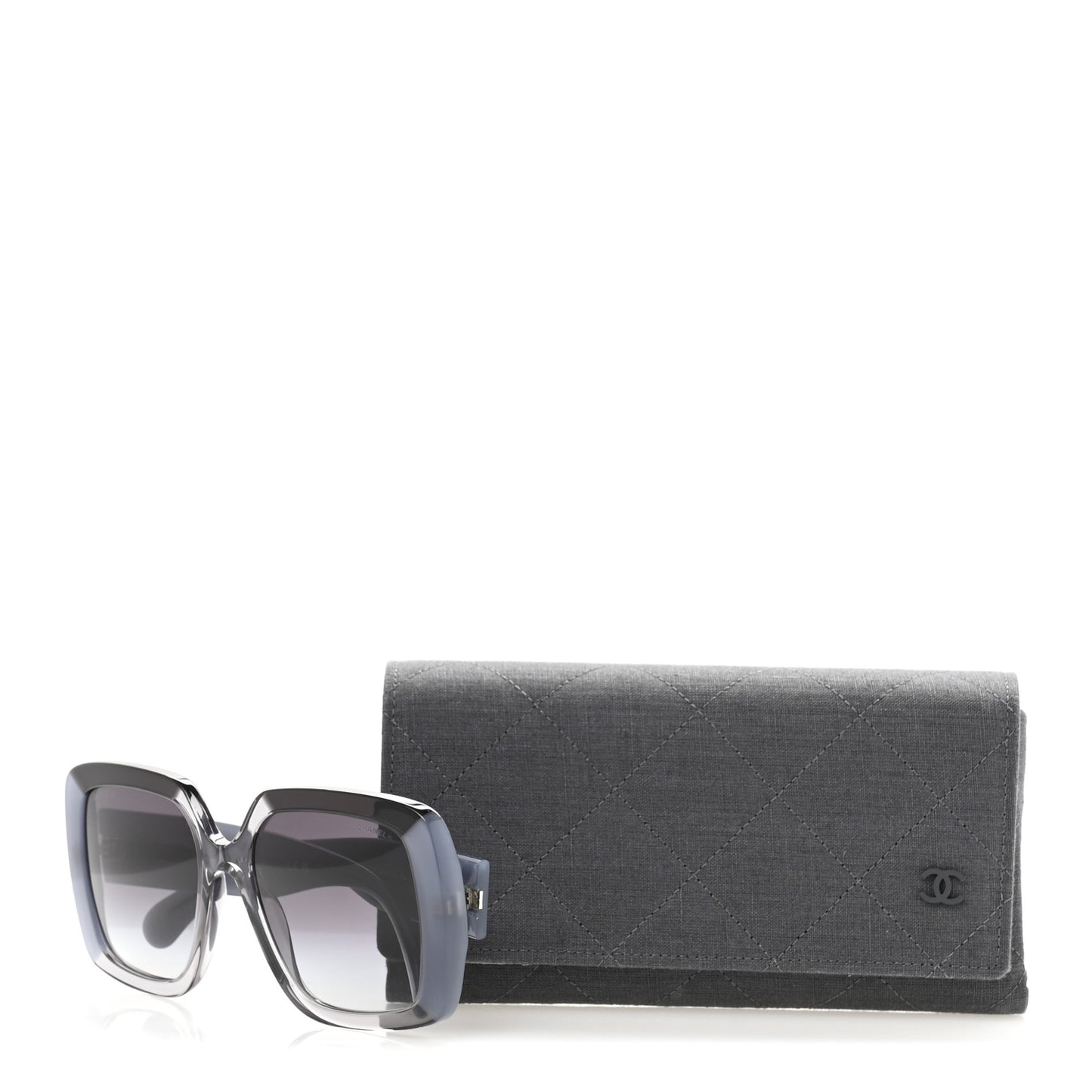 Acetate Square CC Crystal Sunglasses 71685A Grey