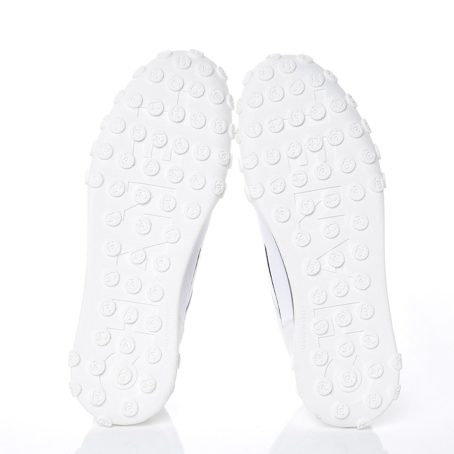 Calfskin Mesh Sneakers 38.5 White