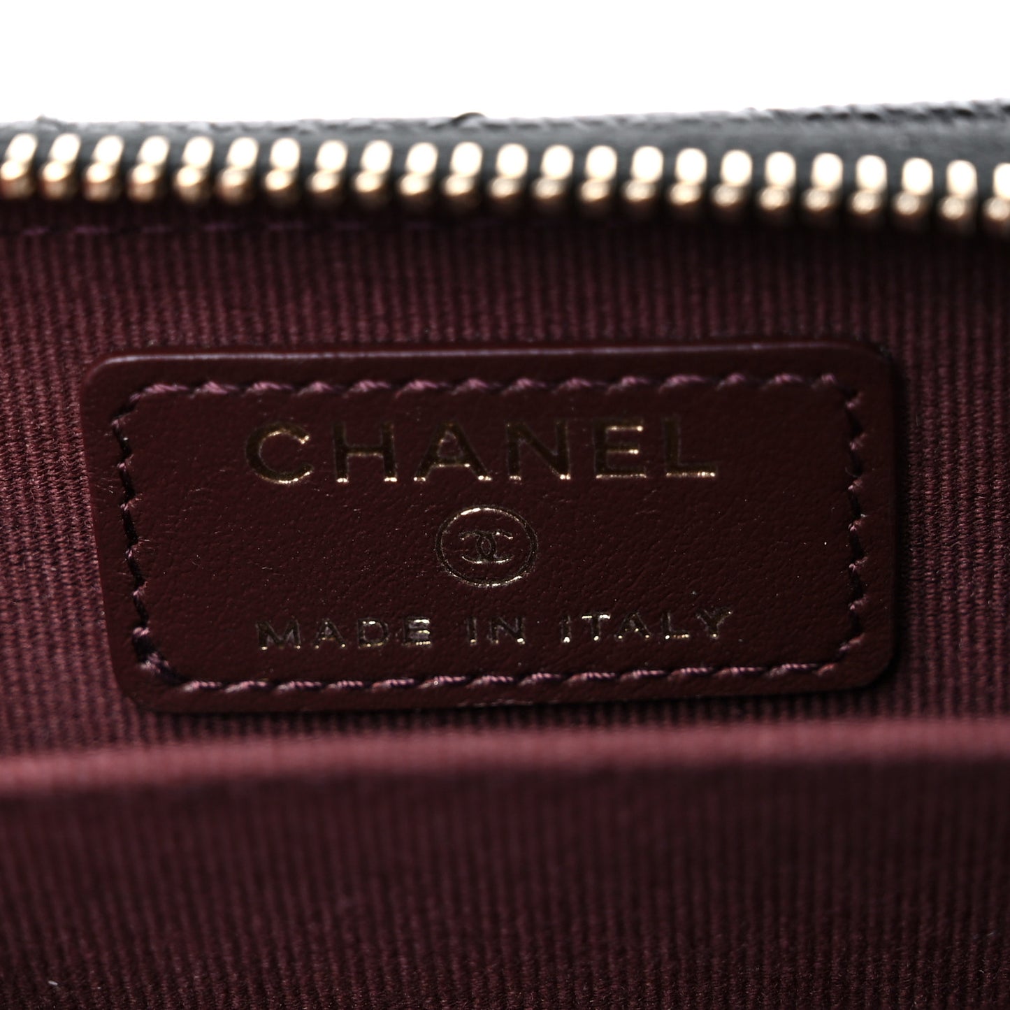 Caviar Quilted Zip Card Holder Black