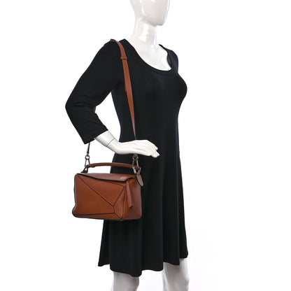 Loewe Calfskin Small Puzzle Bag Tan 2 of 8